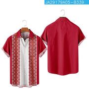 Summer Stripes Floral 3D Printed Short Sleeve Fashion