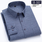 Men's Long Sleeve Solid Color Pocket Light Business Shirt