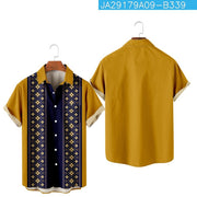 Summer Stripes Floral 3D Printed Short Sleeve Fashion