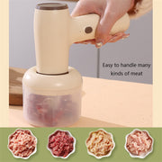 2 In 1 Electric Garlic Chopper USB Rechargeable Vegetable Chili Meat Ginger