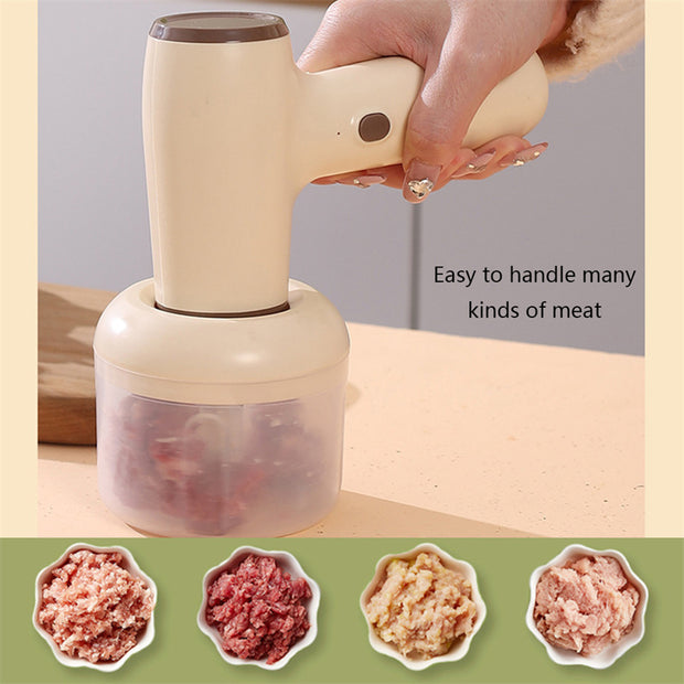 2 In 1 Electric Garlic Chopper USB Rechargeable Vegetable Chili Meat Ginger