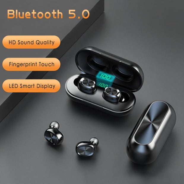 "B5 Bluetooth Headset Binaural Digital Display"