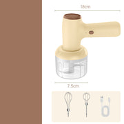 2 In 1 Electric Garlic Chopper USB Rechargeable Vegetable Chili Meat Ginger