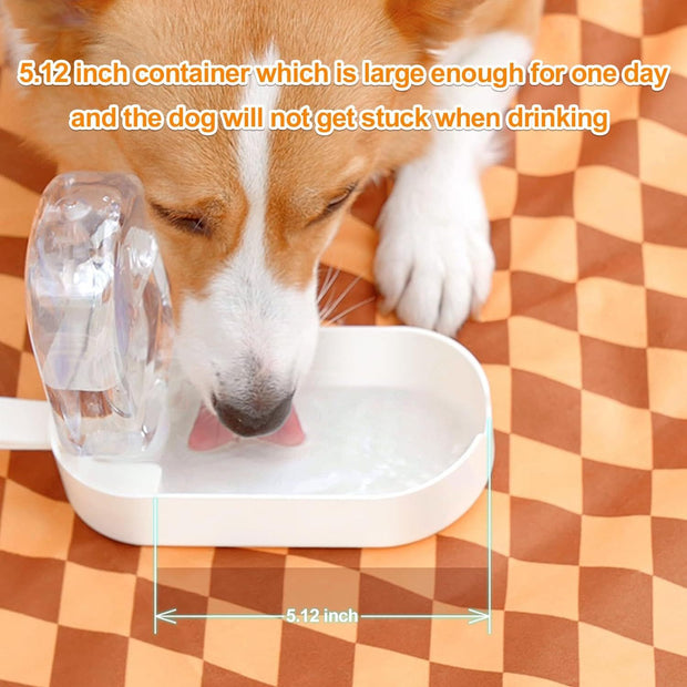 Dog Water Bottle Dog Bowl 2-in-1 Food Container