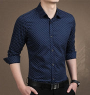 Brand Fashion Male Shirt Long-Sleeves