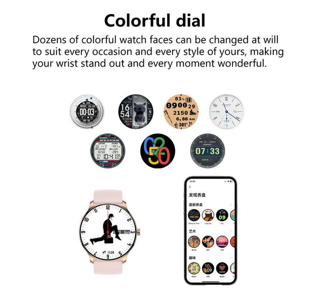Ultra Slim Smart Watch For Men & Women, 1.43 AMOLED Screen