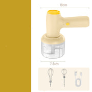 2 In 1 Electric Garlic Chopper USB Rechargeable Vegetable Chili Meat Ginger