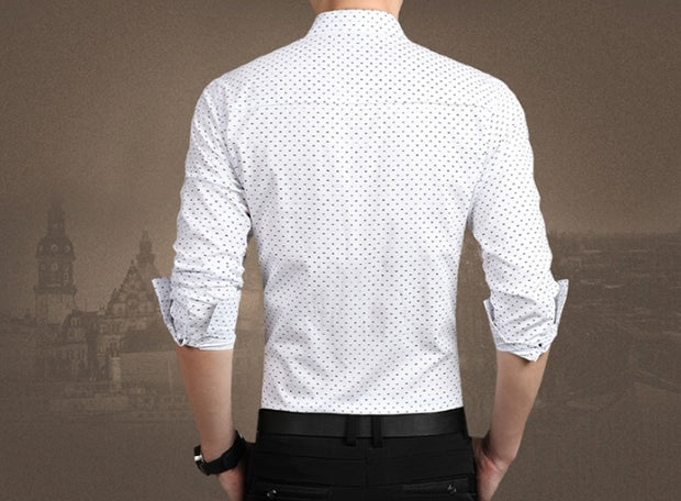 Brand Fashion Male Shirt Long-Sleeves