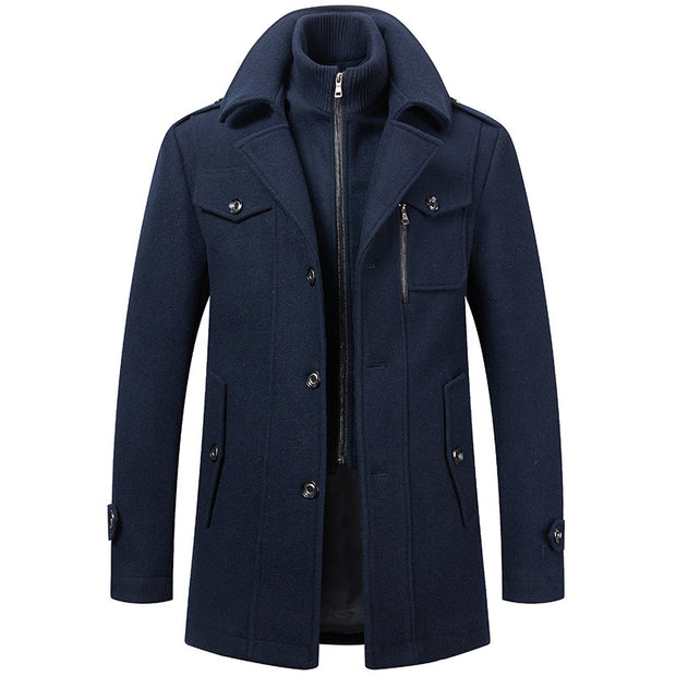 Cold-resistant plus cotton woolen men's jacket
