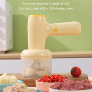 2 In 1 Electric Garlic Chopper USB Rechargeable Vegetable Chili Meat Ginger