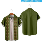 Summer Stripes Floral 3D Printed Short Sleeve Fashion