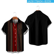 Summer Stripes Floral 3D Printed Short Sleeve Fashion