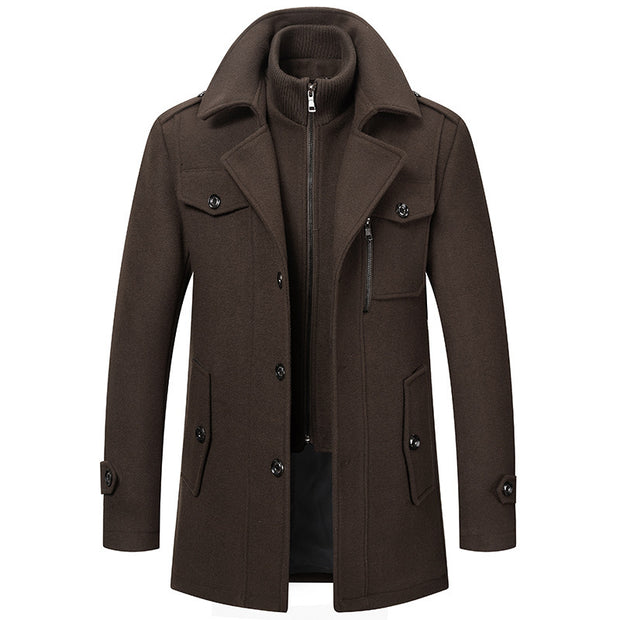Cold-resistant plus cotton woolen men's jacket