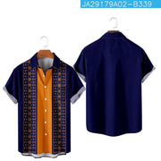 Summer Stripes Floral 3D Printed Short Sleeve Fashion
