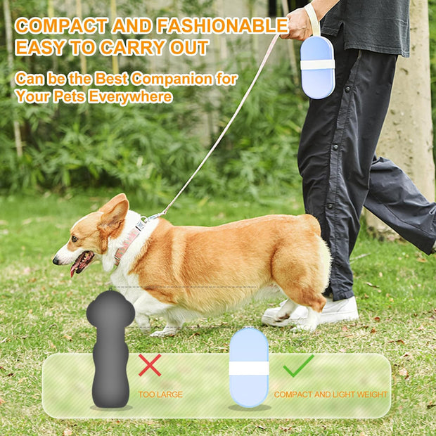 Dog Water Bottle Dog Bowl 2-in-1 Food Container